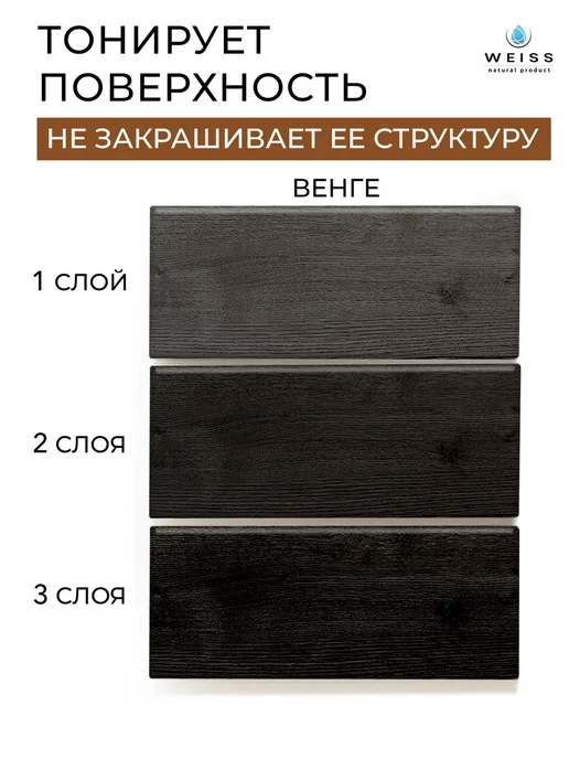 Weiss natural product Масло для дерева венге 800мл, 800 мл, фото 4