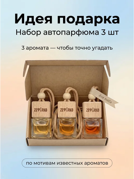 ZEФIRKO Ароматизатор в машину автопарфюм мужской, 3 шт, фото 2