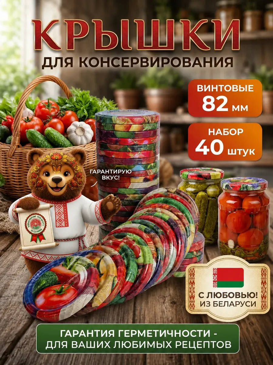 Крышки для банок винтовые для консервирования 82мм