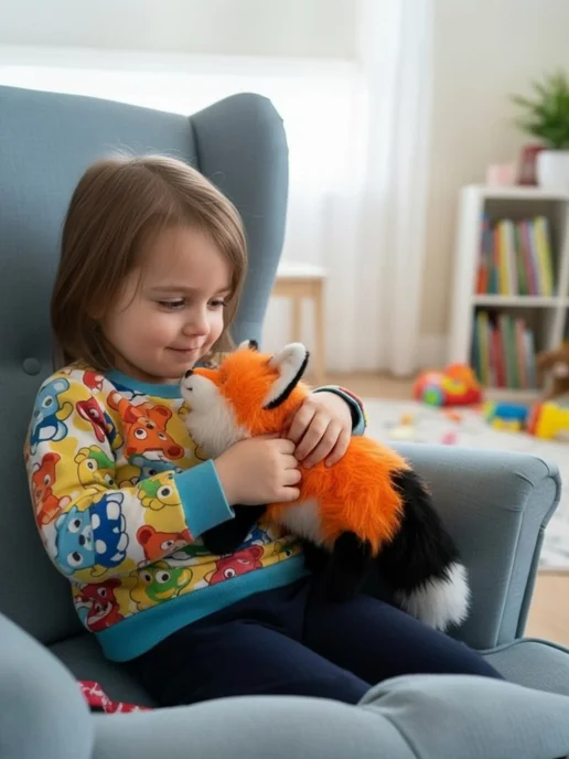 Love Vale Лиса игрушка мягкая пушистая 30 см, оранжевый, фото 8