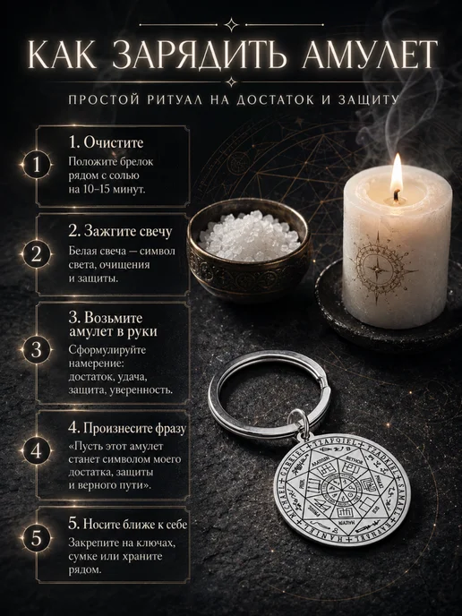 Брелок семь Архангелов на удачу и богатство, вариант, фото 3