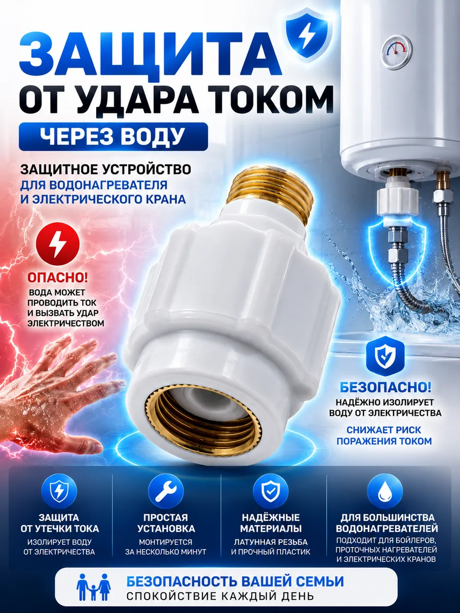 Устройство защиты от удара током для бой и электро крана