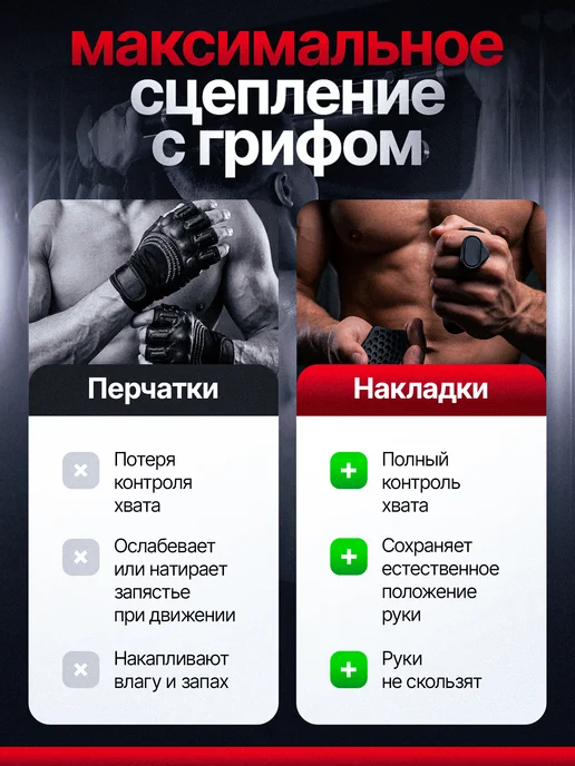 Накладки на руки от мозолей силиконовые в тренажерный зал, черный, фото 2