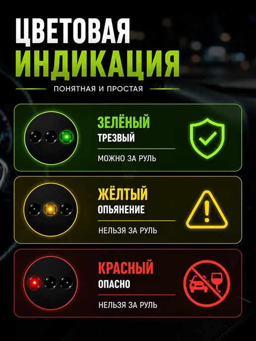 LightHouse Store Алкотестер профессиональный бесконтактный, черный, фото 2