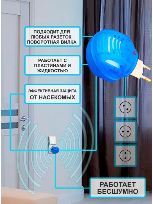 Фумигатор универсальный Электро фумигатор, синий, фото 2