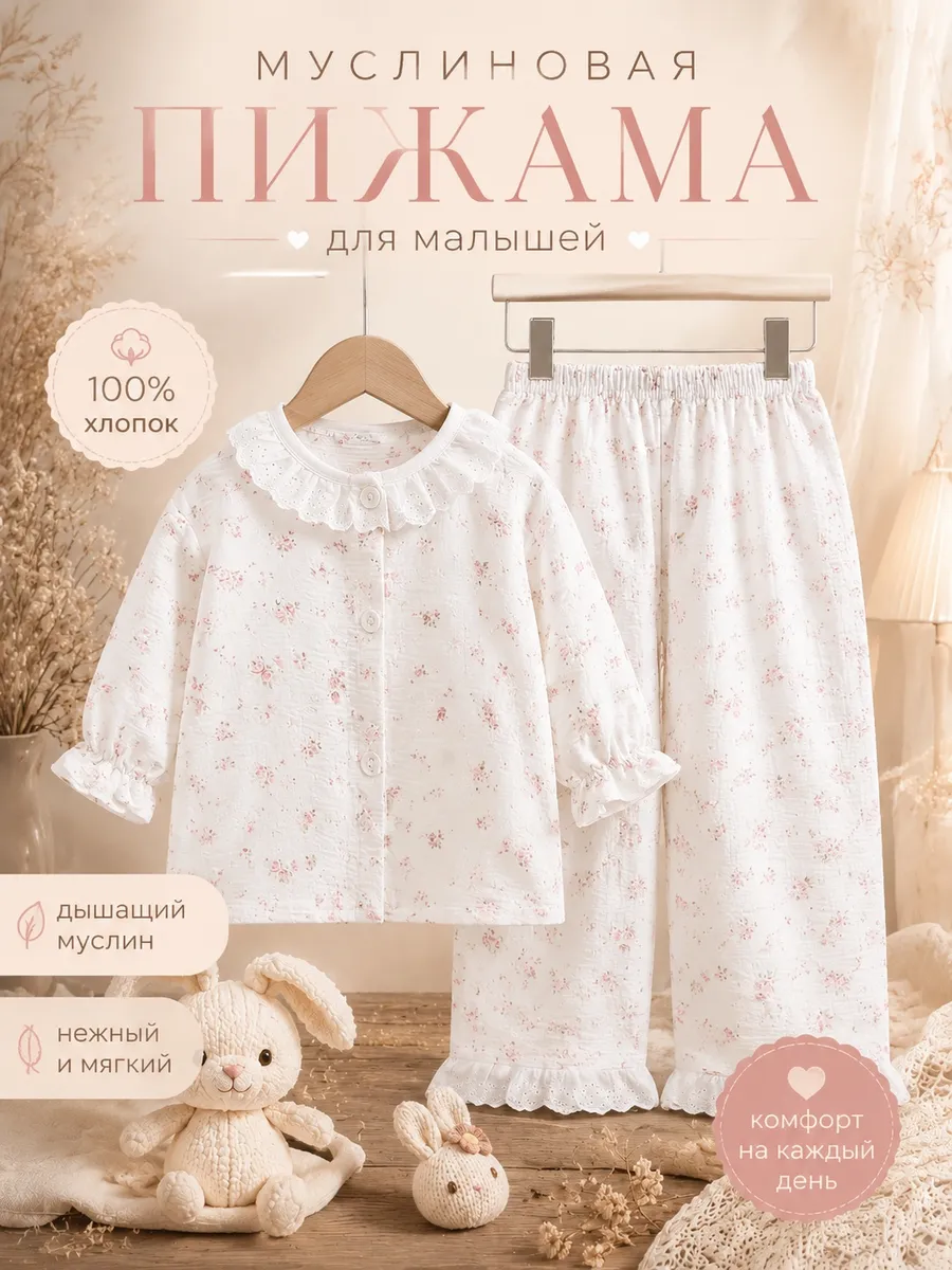 Муслиновая пижама для малышей