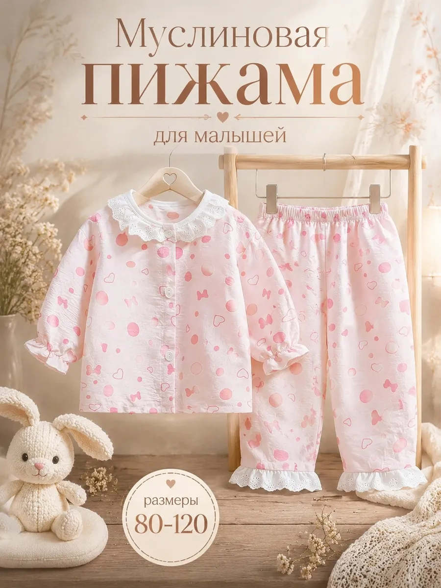 Муслиновая пижама для малышей