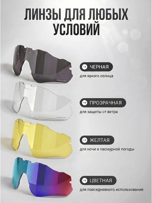 OAKLEY Спортивные очки Radar в стиле Gorpcore, черный, фото 4