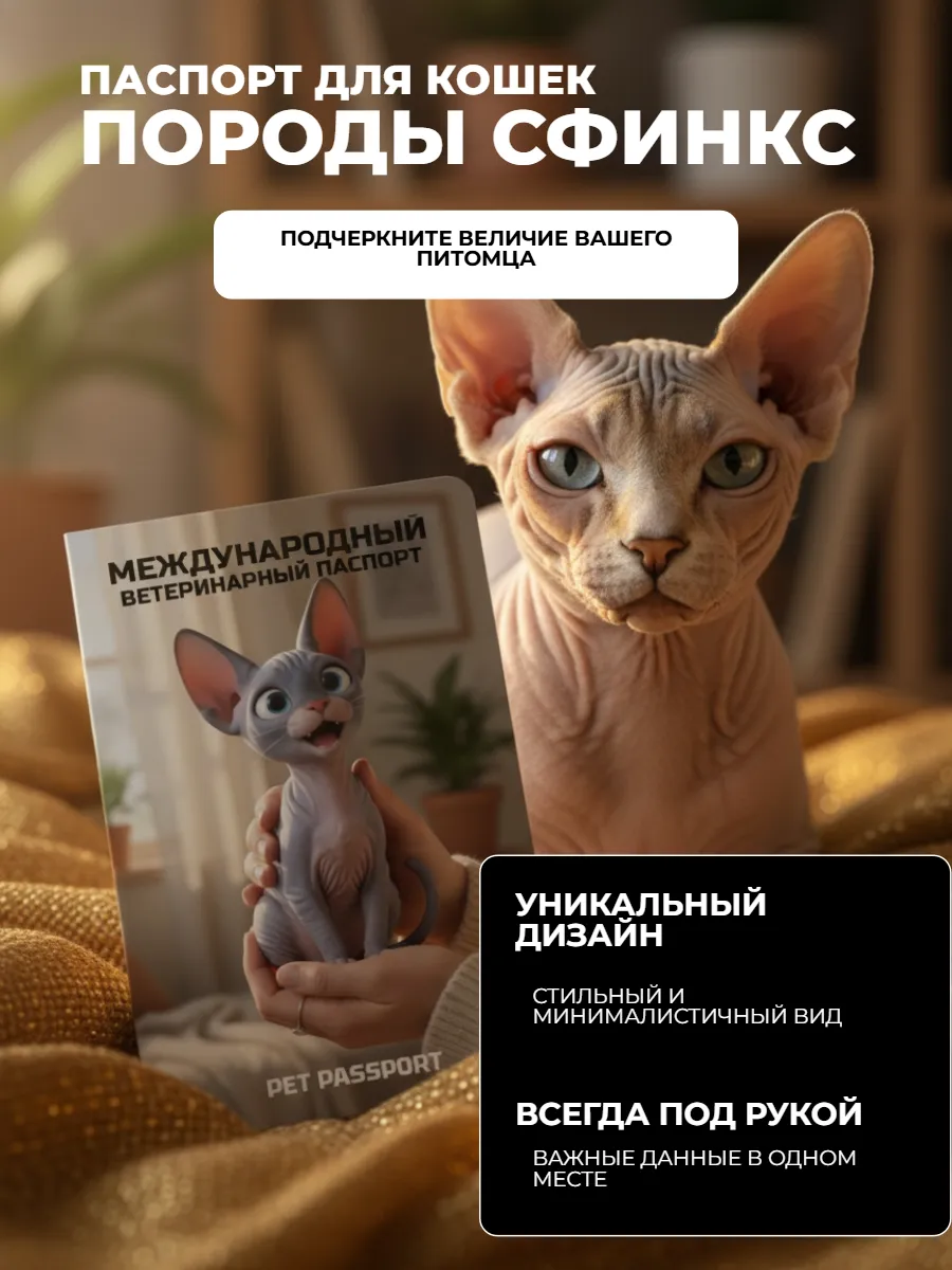 Паспорт ветеринарный международный. Порода Сфинкс.