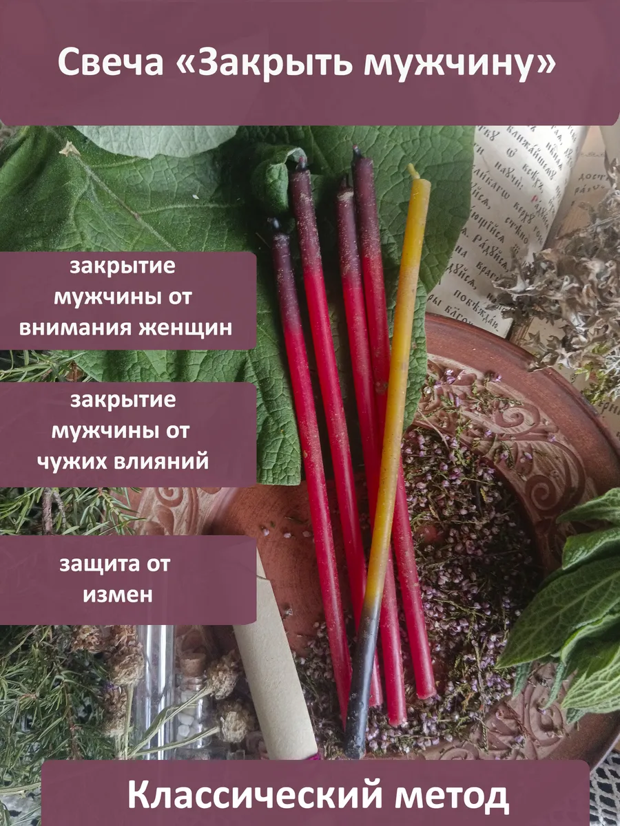 Свеча магическая Закрытие мужчины