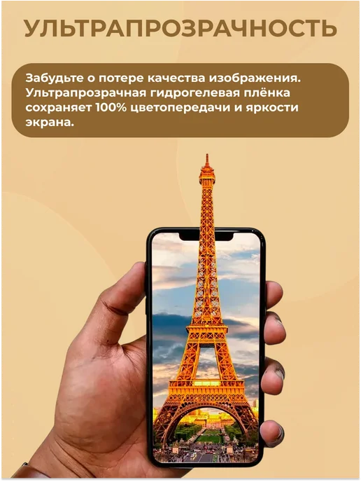 Нет бренда Гидрогелевая пленка для Iphone 16, 1шт Глянцевая, 1 шт, фото 3