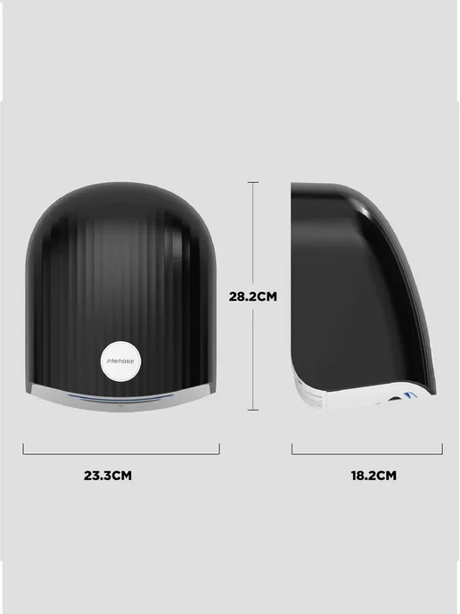 Plussen Сушилка для рук автоматическая 1200 Вт черный 1020, 1200 Вт, белый, фото 7
