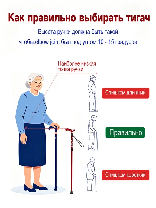 OKHEALING углеродное волокно опорная трость, красный, фото 6