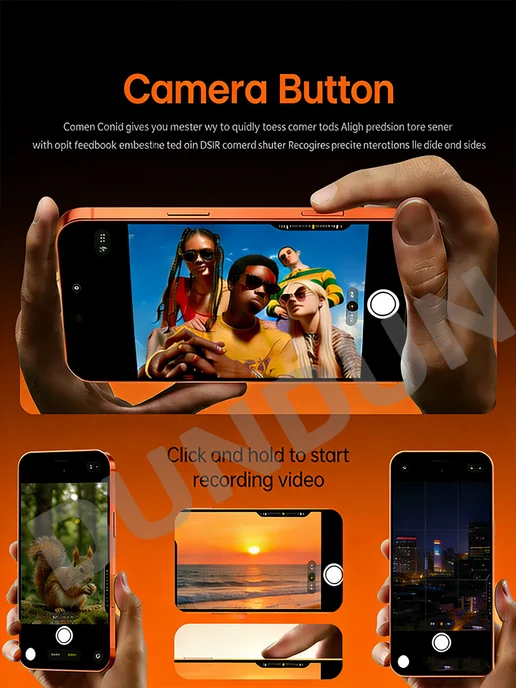 Смартфон Pro Max Iphonc I17 Pro Max 12/16 ГБ, оранжевый, фото 7