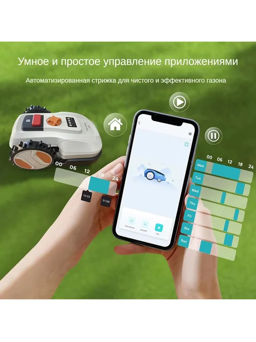 SUNLAWN Робот газонокосилка E304 4000mAh косилка для дома, 4000 мАч, фото 3