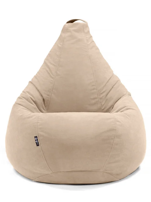 Goodpoof Кресло мешок XXXXL Груша Велюр, бежевый, фото 8