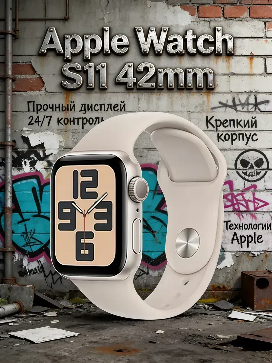 Apple Смартчасы Watch S11 42mm с поддержкой iOS и Android