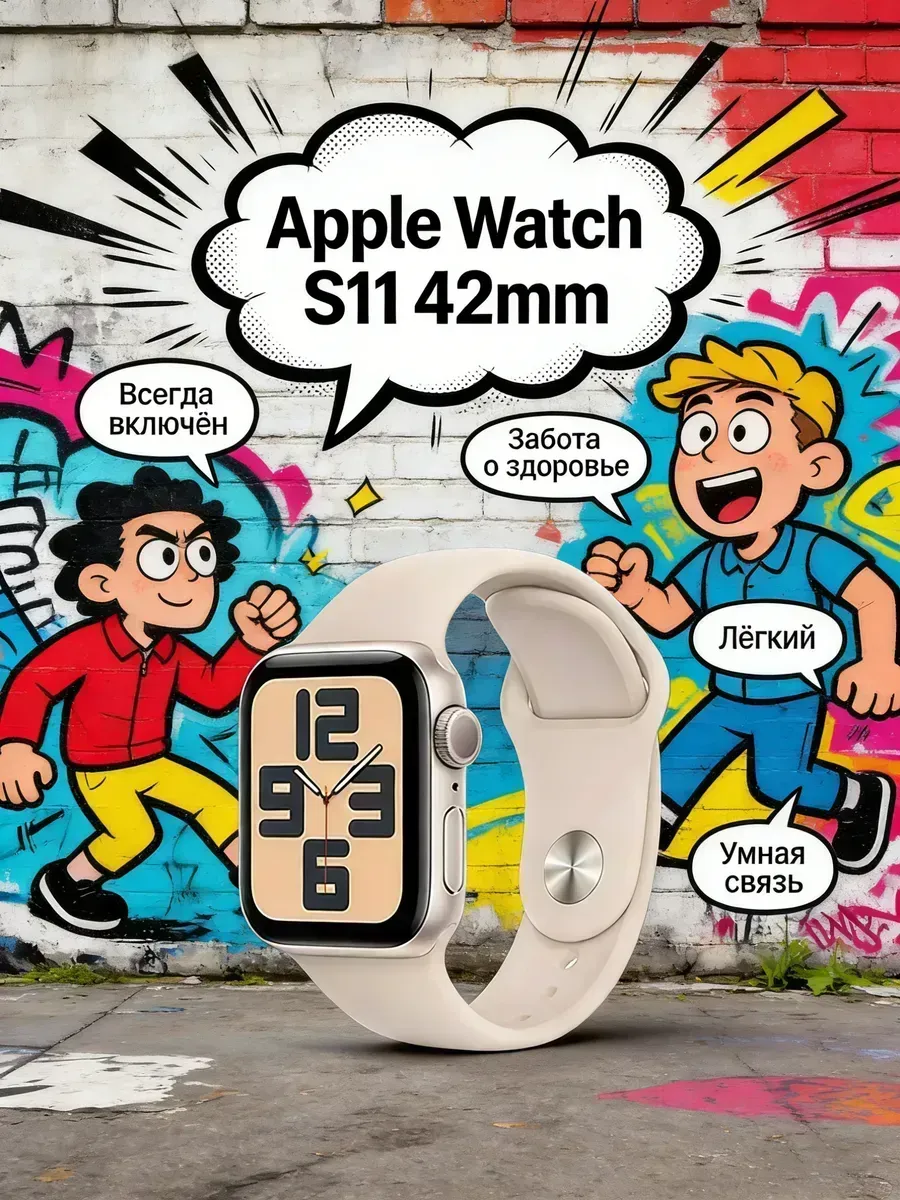 Умные часы Watch S11 42mm с высокой точностью Apple 1021571246 купить в интернет‑магазине Wildberries