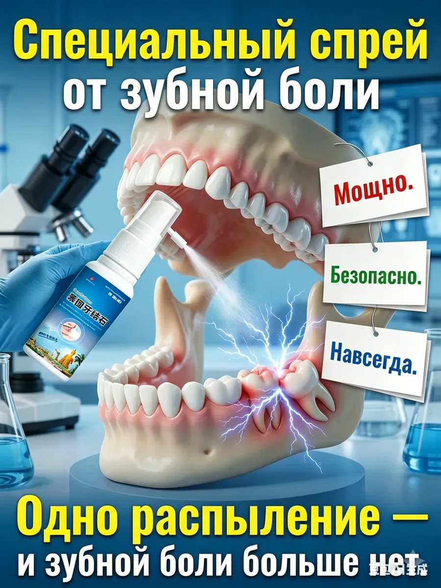 Спрей против зубной боли 35 мл для обезболивания
