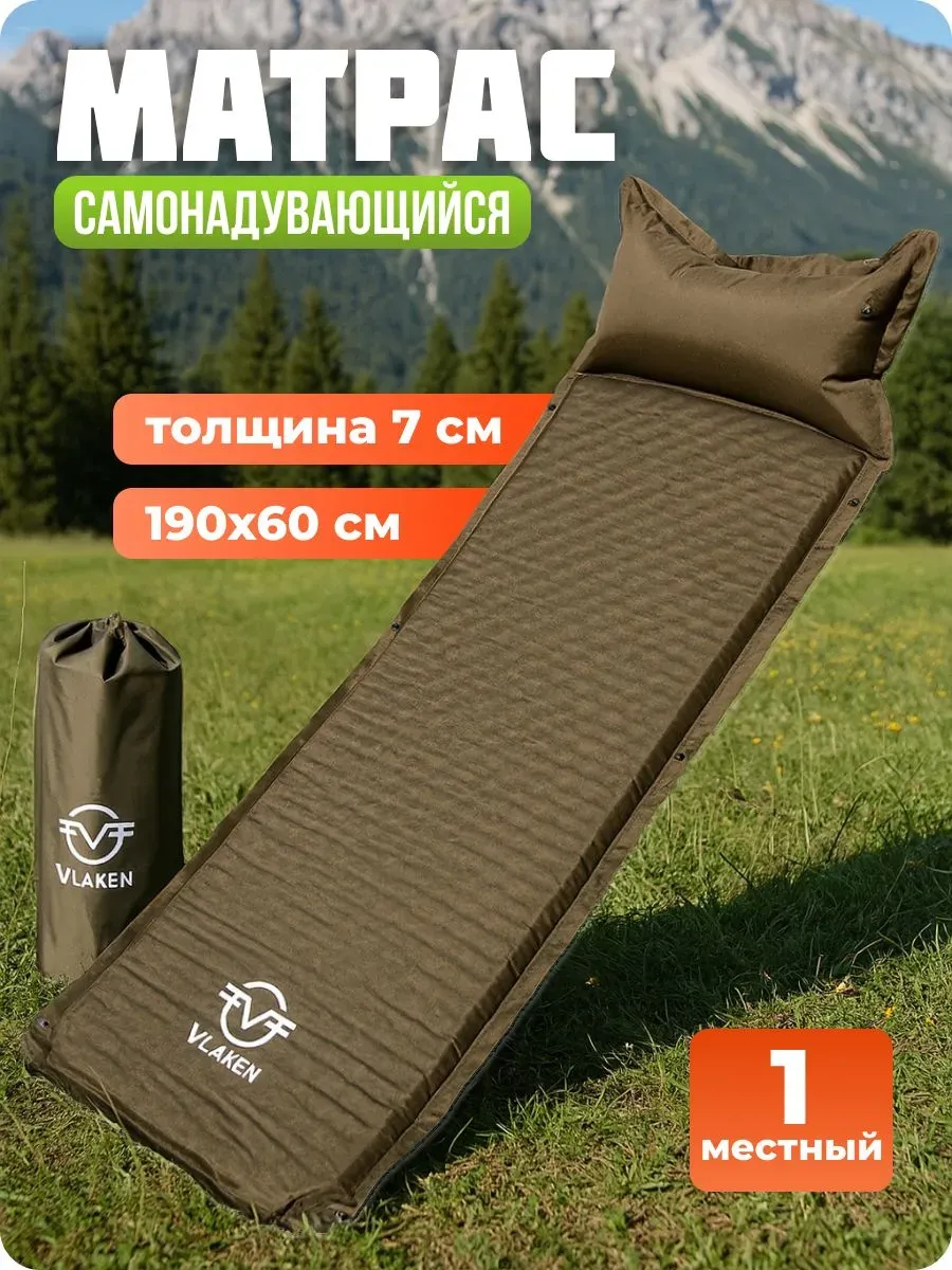 Матрас коврик для кемпинга самонадувающийся