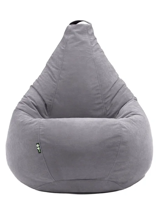 Goodpoof Кресло мешок XXXXXL Груша Велюр, серый, фото 8