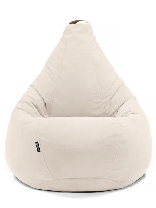 Goodpoof Кресло мешок XXXXXL Груша Велюр, белый, фото 8
