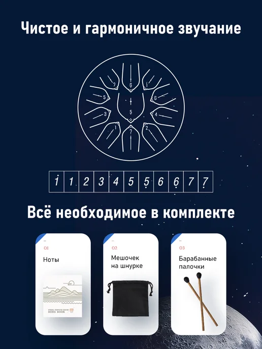 HLURU Мини Глюкофон 15 см 11 нот детский музыкальный инструмент, вариант, фото 3