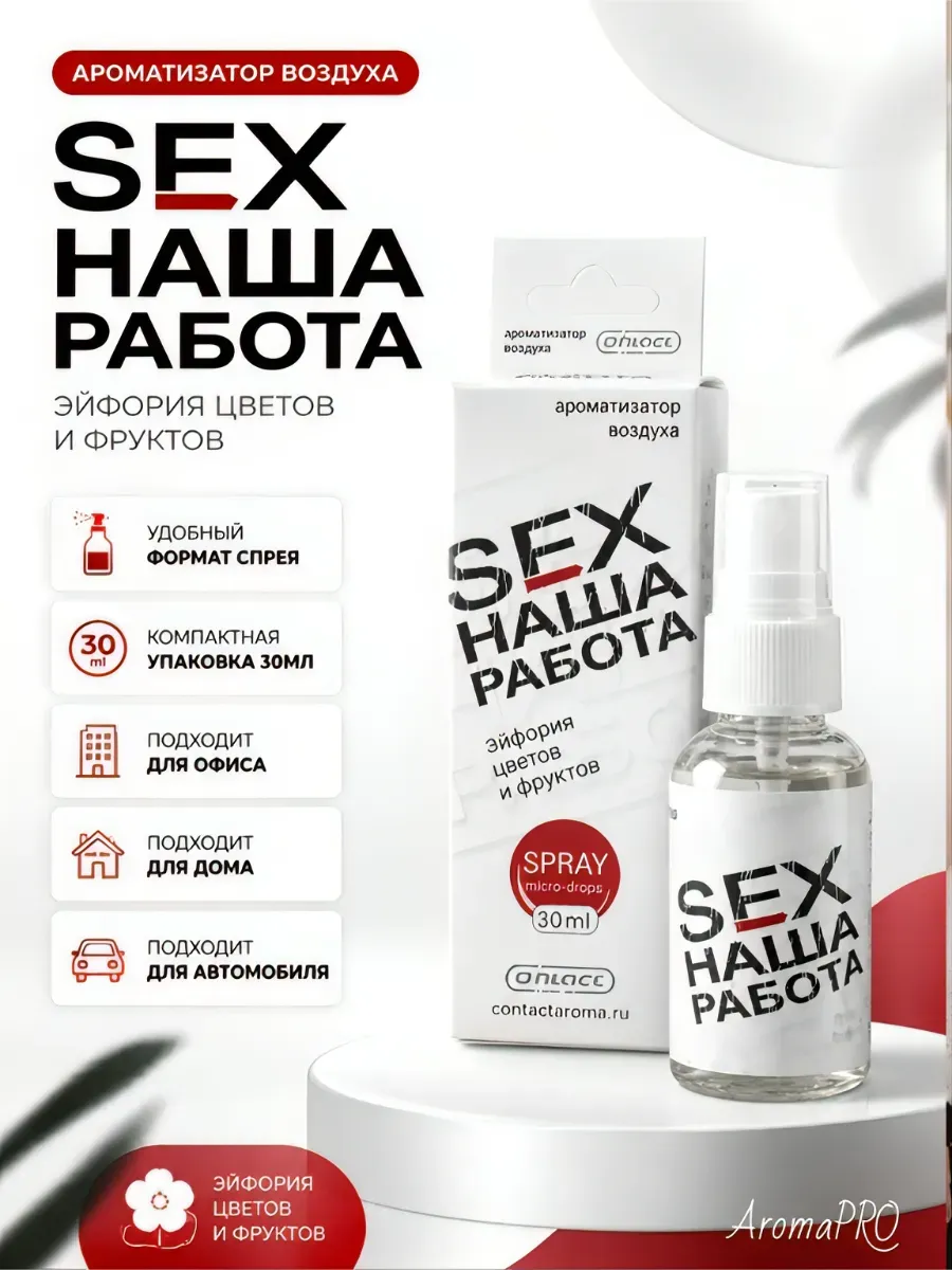 Ароматизатор елочка Картон+Спрей SEX Наша Работа