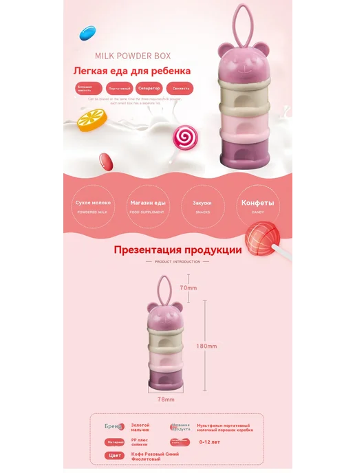 Портативная коробка для порошка молока, вариант, фото 8
