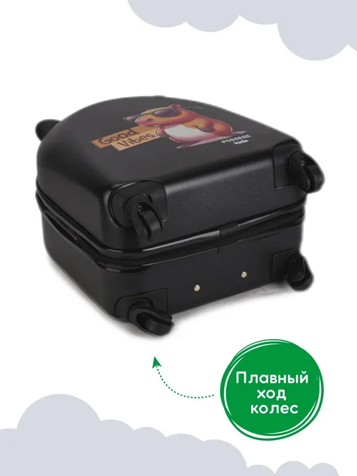 POSSESS Чемодан дорожный противоударный ручная кладь 180-26-5 black, черный, фото 4