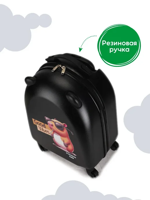 POSSESS Чемодан дорожный противоударный ручная кладь 180-26-5 black, черный, фото 5