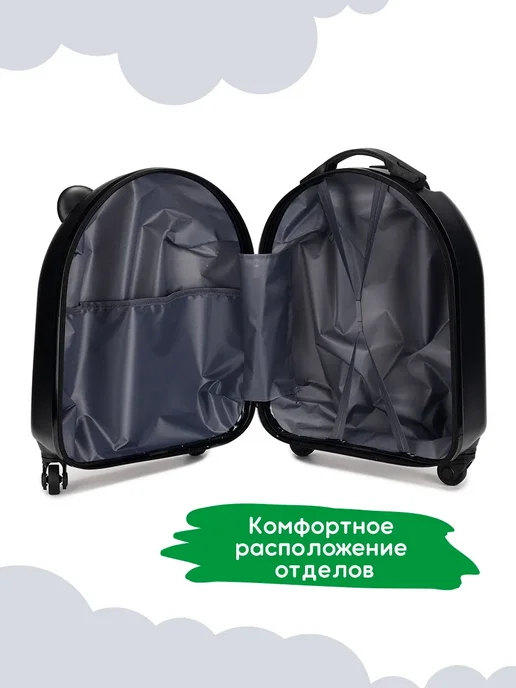 POSSESS Чемодан дорожный противоударный ручная кладь 180-26-5 black, черный, фото 6
