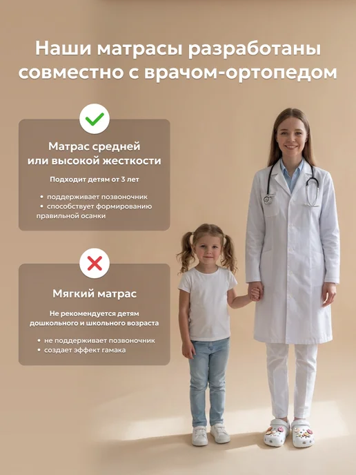 COMFY SON Детский беспружинный матрас 180х80 см, 180x80 см, фото 3