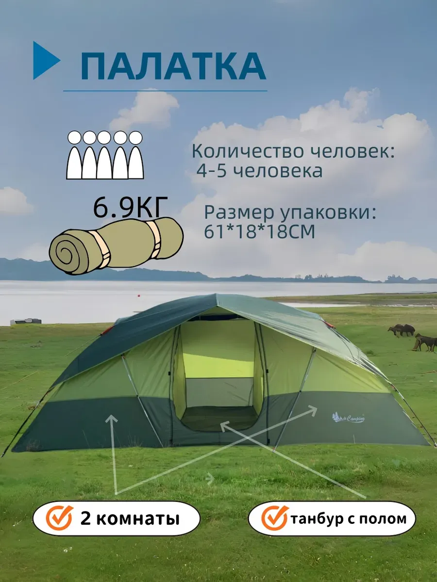 палатка туристическая 5 местная