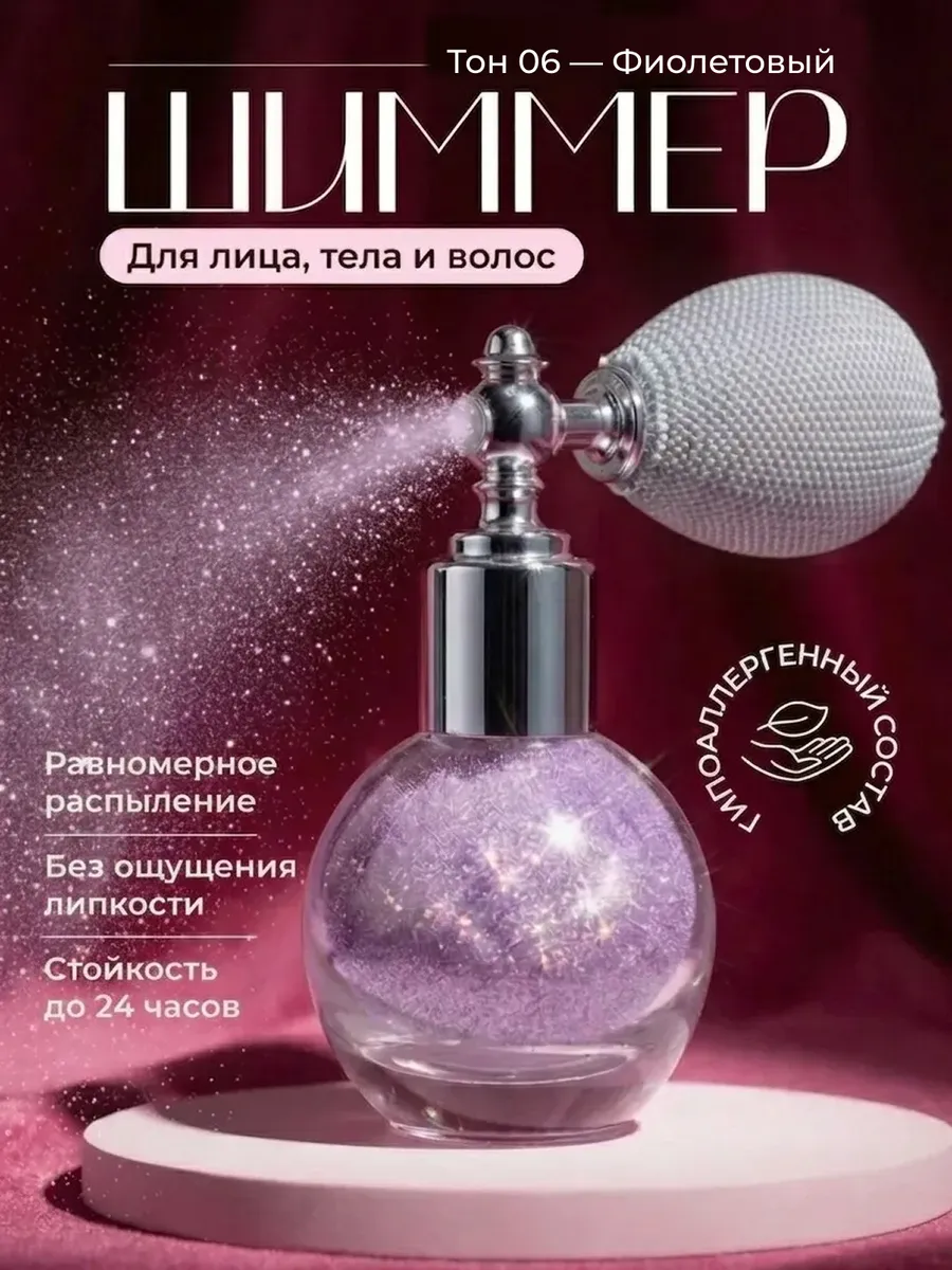 Хайлайтер шиммер сияющий для лица и тела