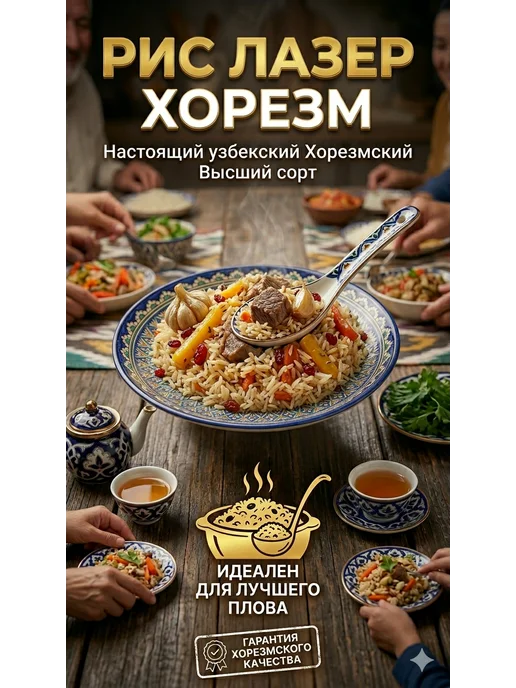 Рис Лазер Узбекский В с 1 кг, 1 кг, фото 3