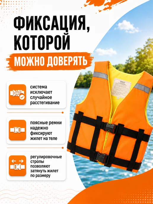 Свияга Спасательный жилет детский, оранжевый, фото 3