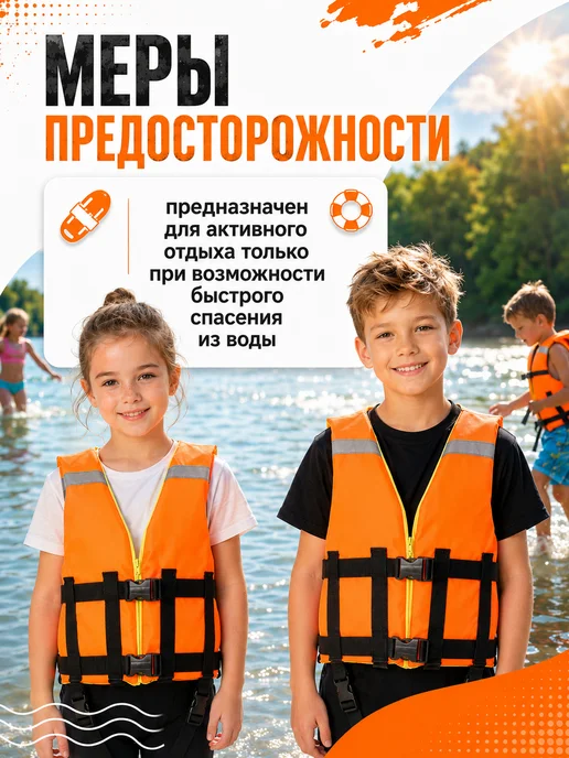Свияга Спасательный жилет детский, оранжевый, фото 6