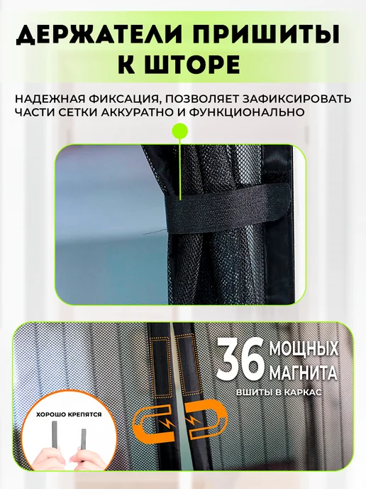 kitchen best Москитная сетка на дверь стекловолокно 100 на 220, белый, фото 3