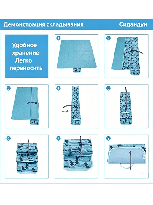 Пляжный коврик для пикника и кемпинга, водонепроницаемый, вариант, фото 8