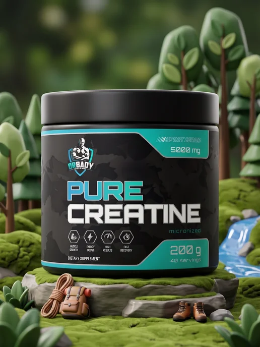 DRBADY Чистый микронизированный креатин, (PURE CREATINE) 200 гр, 200 г, фото 2