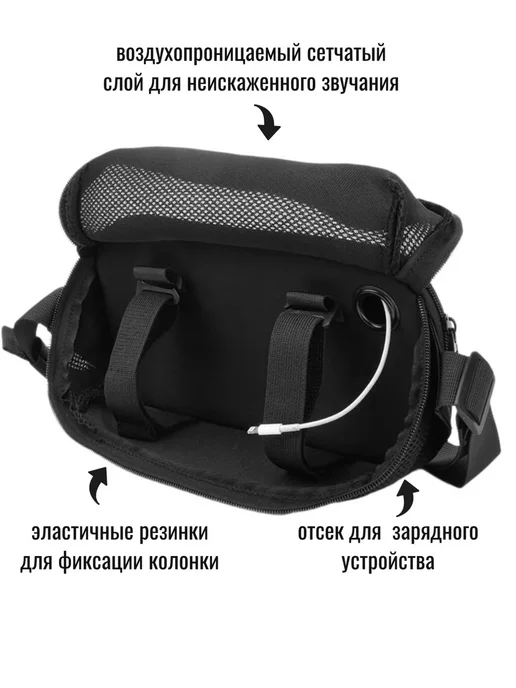 Чехол для колонки JBL Charge Flip Sony Tronsmart, черный, фото 2
