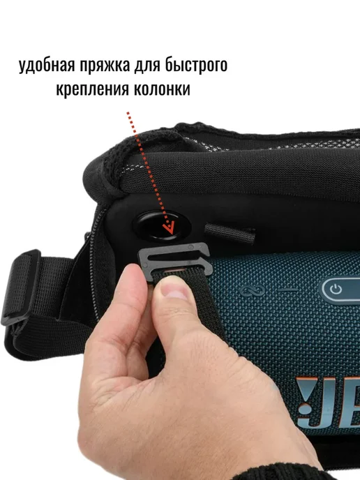 Чехол для колонки JBL Charge Flip Sony Tronsmart, черный, фото 5