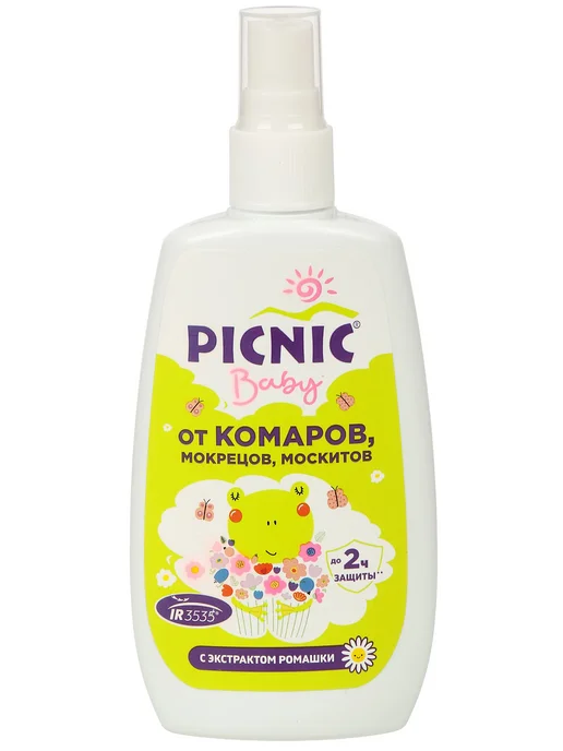 picnic Спрей от комаров, мокрецов и москитов для детей 120 мл, 120 мл, фото 2