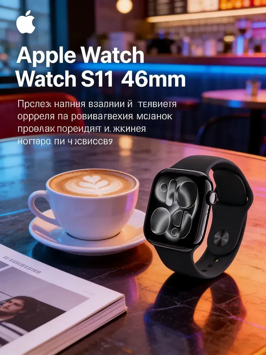 Apple Watch S11 46mm Черный классический дизайн