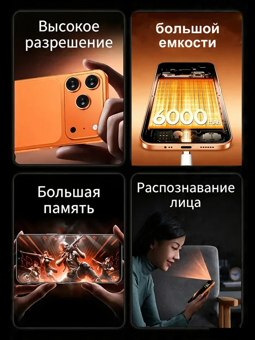 Смартфон Baikal Elite I17 Pro Max 1/16 ГБ, оранжевый, фото 2