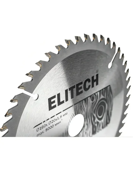 ELITECH Пильный диск по дереву 160х20 16x48T, 160x20, фото 3