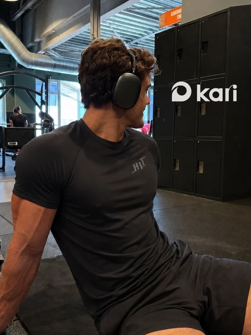 Kari Футболка мужская спортивная черная, черный