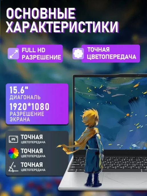 Ноутбук для работы, игр AMD Ryzen 5 512 ГБ 16gb IPS, 512 ГБ, 16 ГБ, фото 4