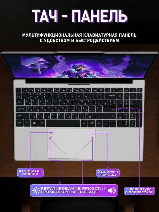 Ноутбук для работы, игр AMD Ryzen 5 512 ГБ 16gb IPS, 512 ГБ, 16 ГБ, фото 8